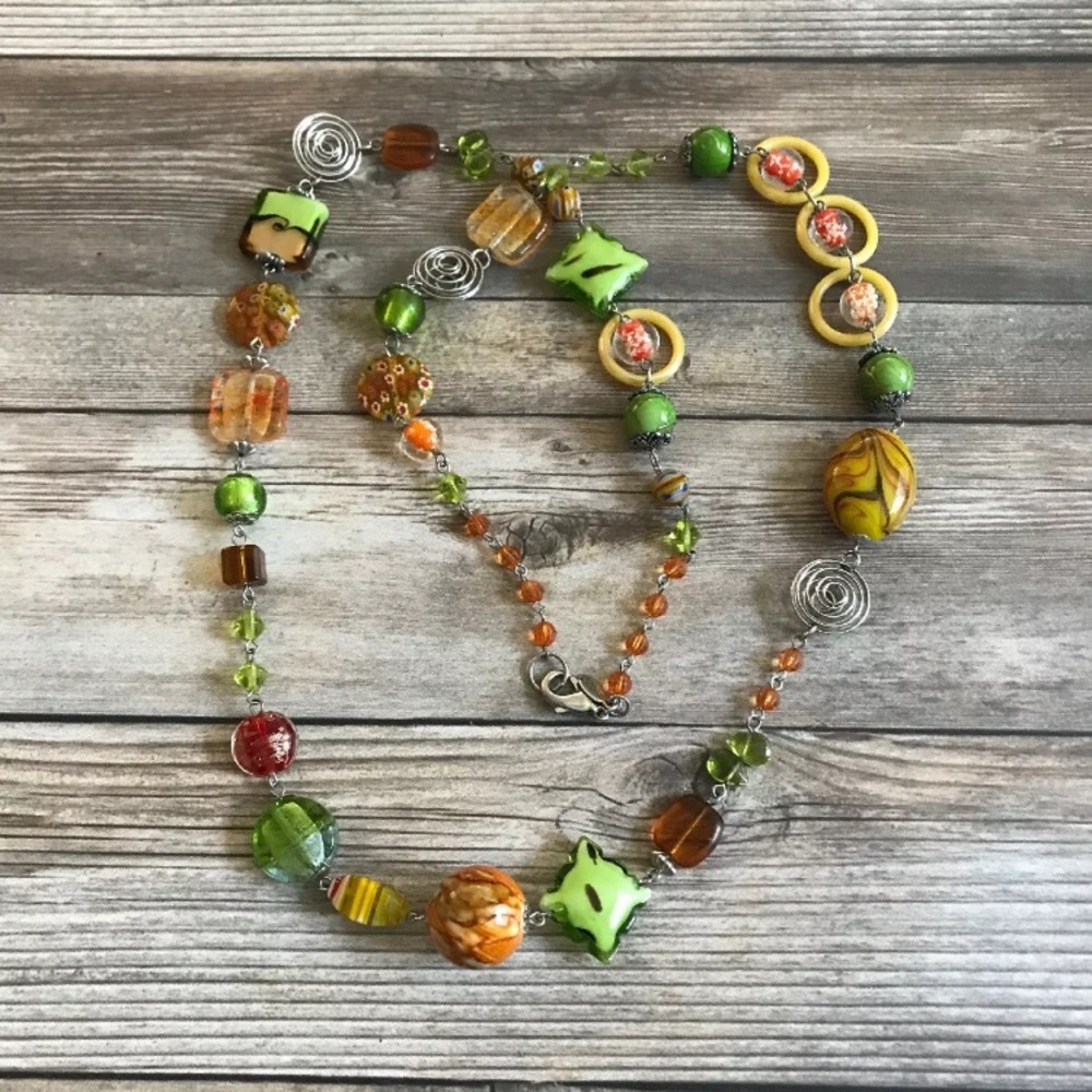 Chico Single Strand Vibrant Beaded Necklace